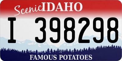 ID license plate I398298