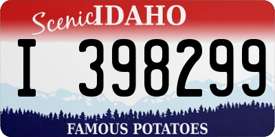 ID license plate I398299