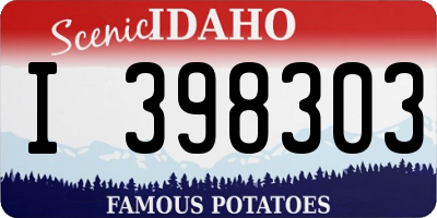 ID license plate I398303