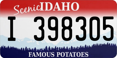 ID license plate I398305