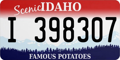 ID license plate I398307