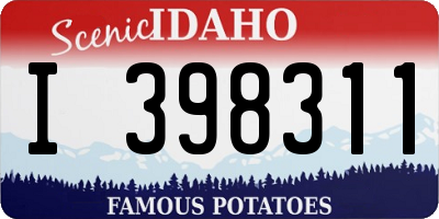 ID license plate I398311