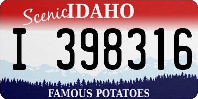 ID license plate I398316