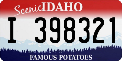 ID license plate I398321