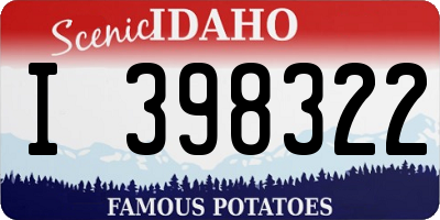 ID license plate I398322