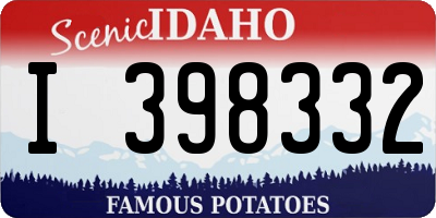 ID license plate I398332