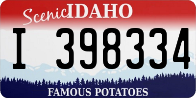 ID license plate I398334