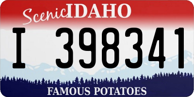 ID license plate I398341