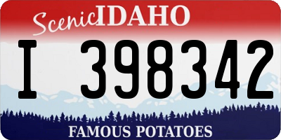 ID license plate I398342