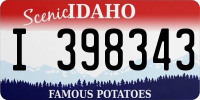ID license plate I398343