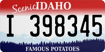 ID license plate I398345