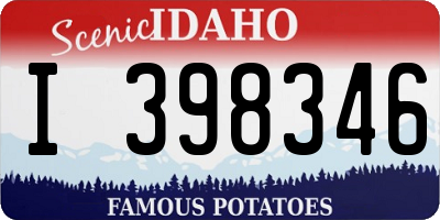 ID license plate I398346