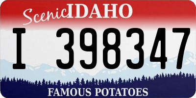 ID license plate I398347