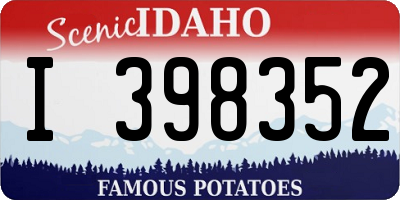 ID license plate I398352