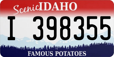 ID license plate I398355