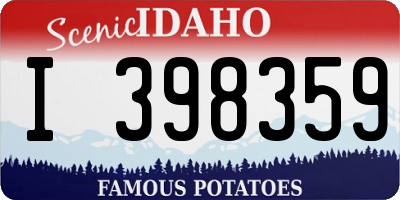 ID license plate I398359