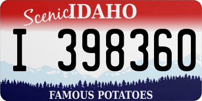 ID license plate I398360
