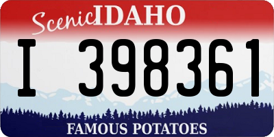 ID license plate I398361