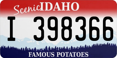ID license plate I398366