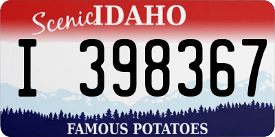 ID license plate I398367