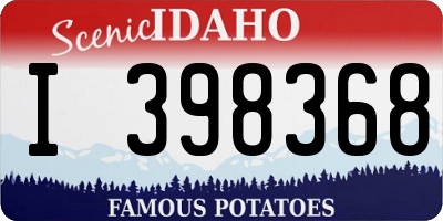 ID license plate I398368