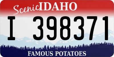ID license plate I398371