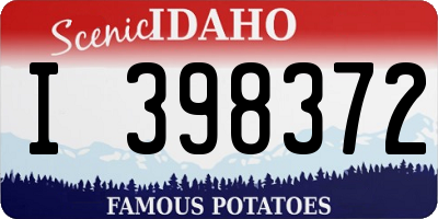 ID license plate I398372
