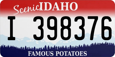 ID license plate I398376