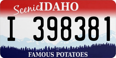 ID license plate I398381