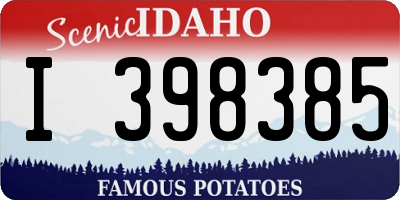 ID license plate I398385