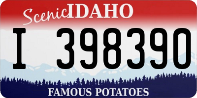 ID license plate I398390