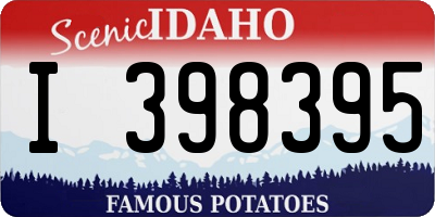 ID license plate I398395
