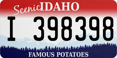 ID license plate I398398