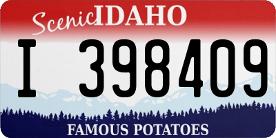 ID license plate I398409