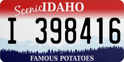 ID license plate I398416