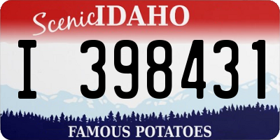 ID license plate I398431