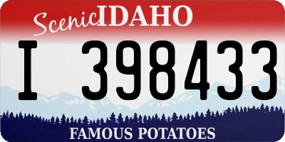 ID license plate I398433