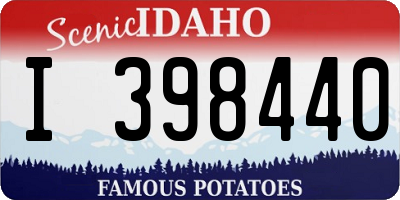 ID license plate I398440
