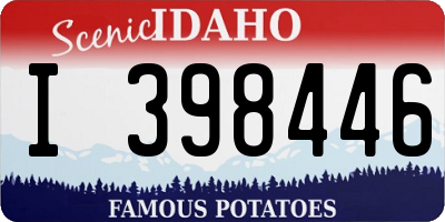 ID license plate I398446