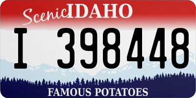 ID license plate I398448