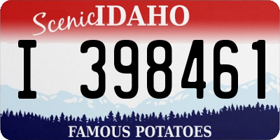 ID license plate I398461