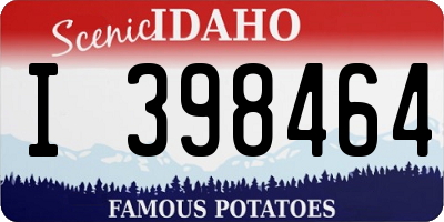 ID license plate I398464