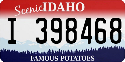 ID license plate I398468