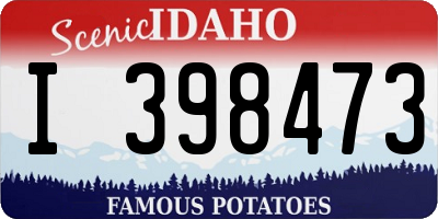 ID license plate I398473