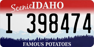 ID license plate I398474