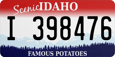 ID license plate I398476