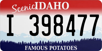 ID license plate I398477
