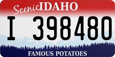 ID license plate I398480