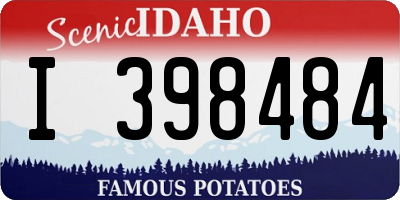 ID license plate I398484