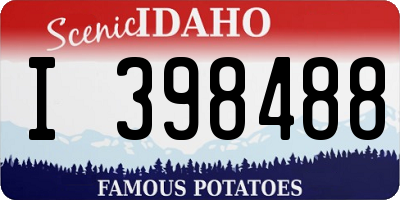 ID license plate I398488